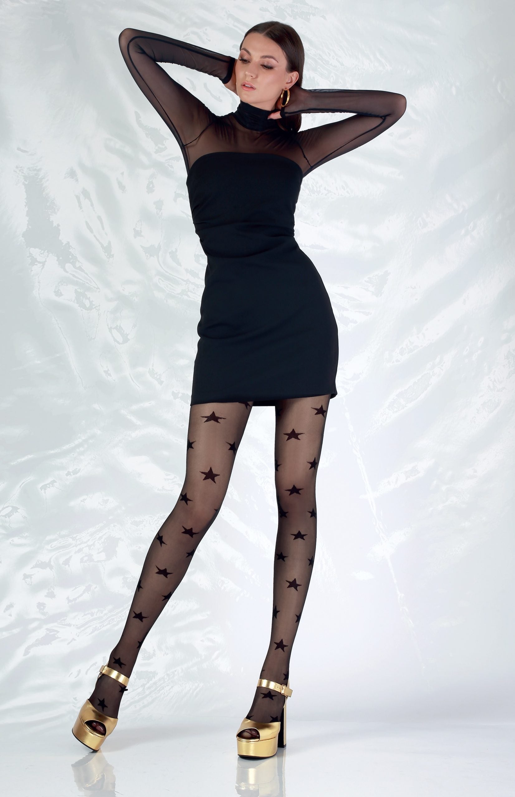 CASSIOPEA 20 denier ladies patterned tights (black) Pippi Hosiery CASSIOPEA 20 denier ladies patterned tights (black) Pippi Hosiery