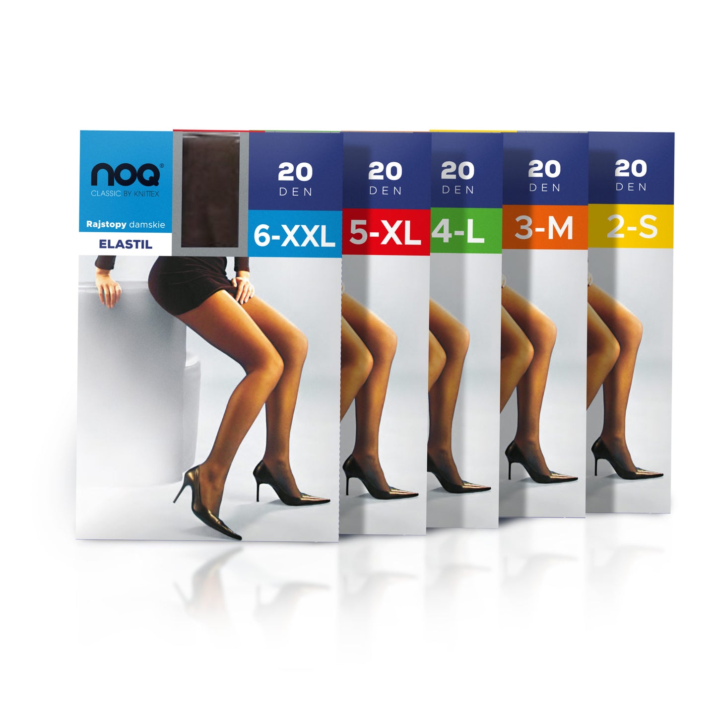 ELASTIL 20 denier ladies plain sheer tights (6 colours available)