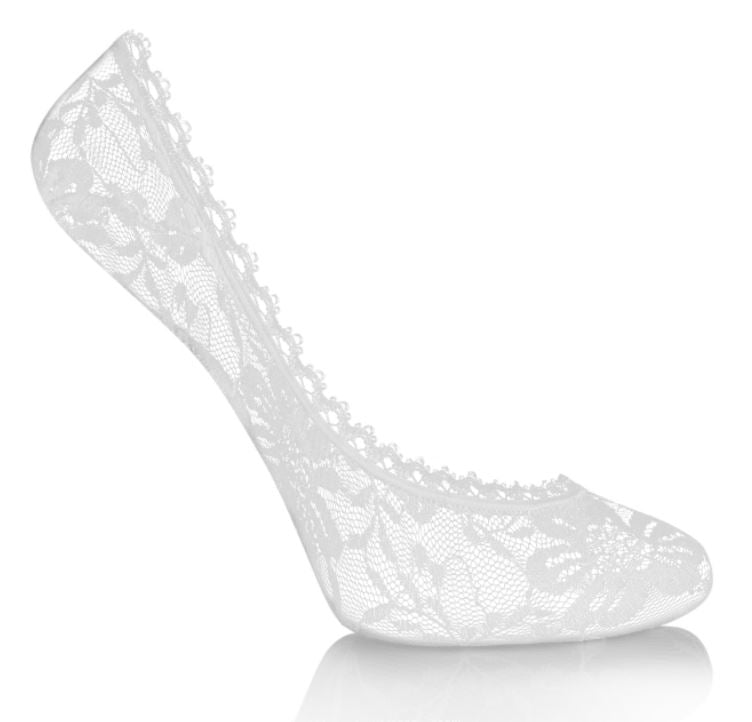 #51151 Ladies lace footies (beige, white or grey)