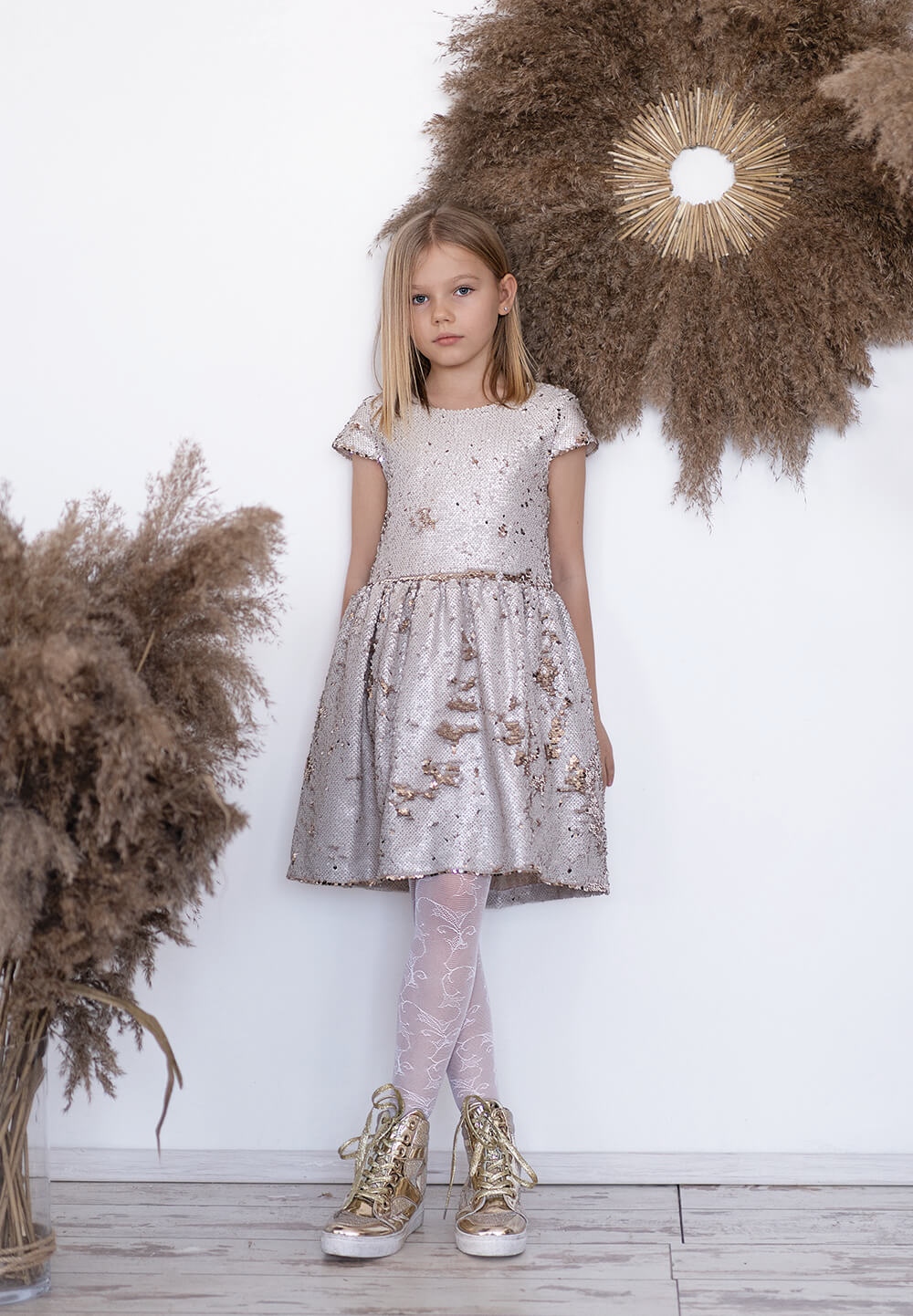 white tights dress NATASHA sheer girls' white tights with pattern (6-12 years) – Pippi Hosiery