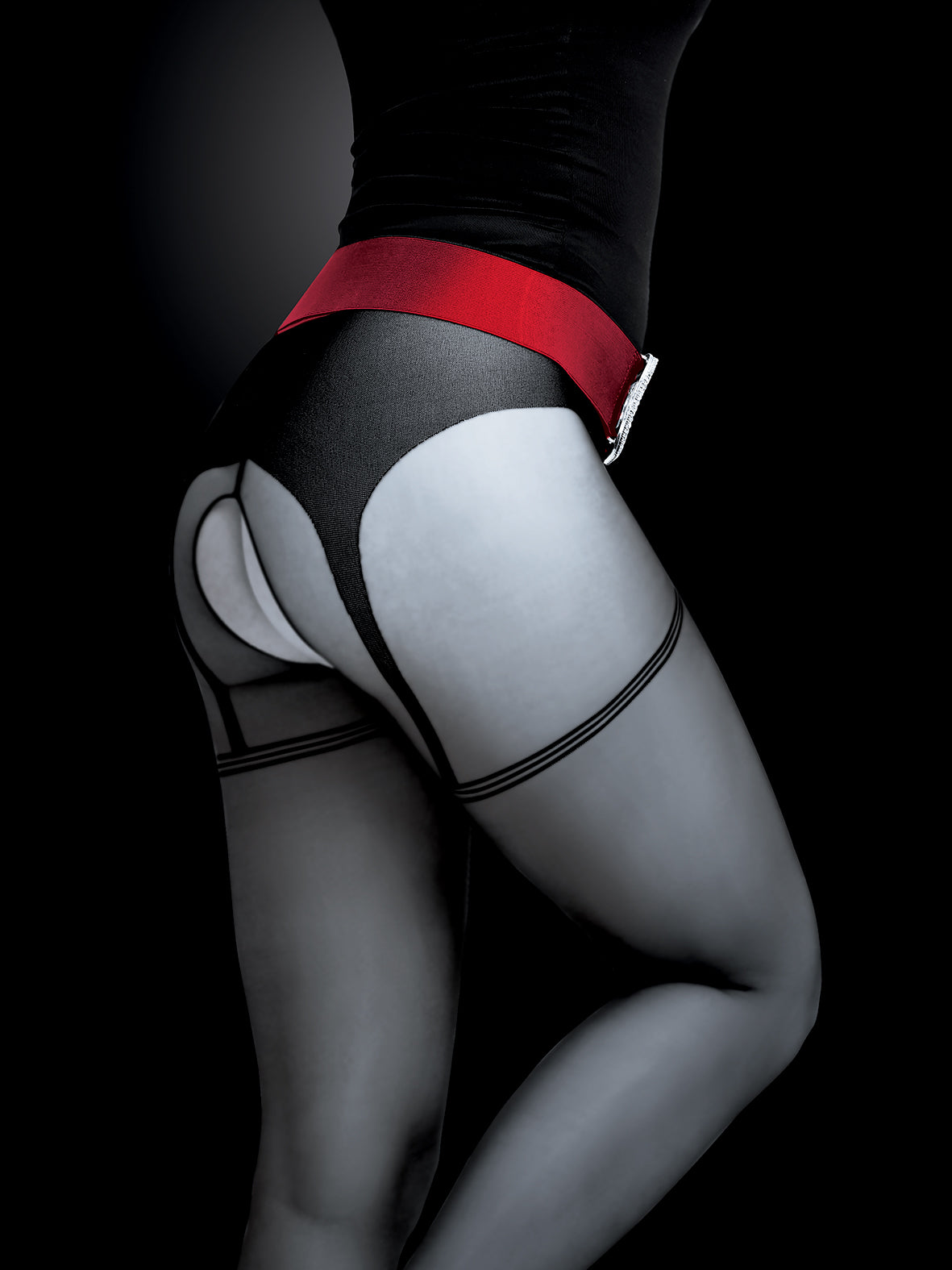 PROVOKE Ladies erotic tights with open crotch (black)