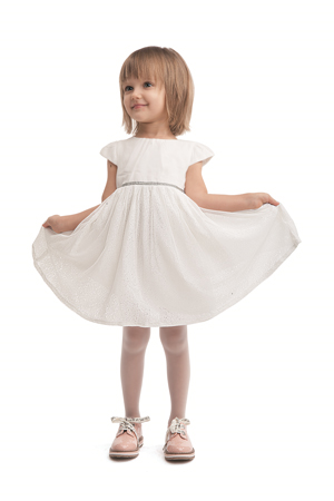ALUNIA Girls' 20 denier plain sheer tights (6 months-7 years), white, ivory, natural or rose